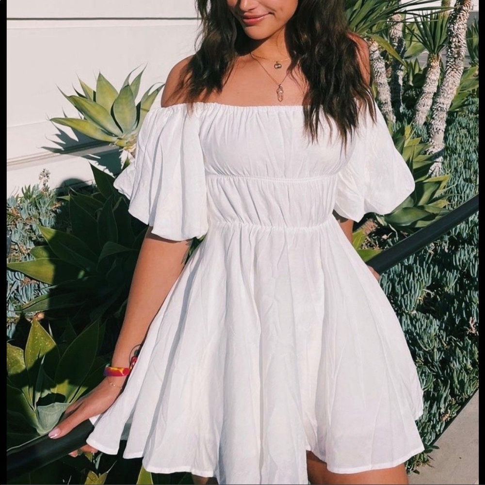 VRG GRL Paris is Calling Dress in White NWT
